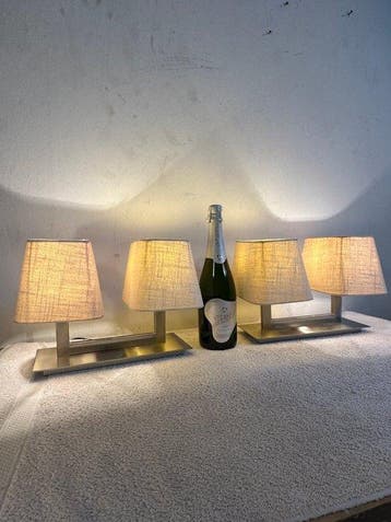 Lampe de table (2) - Conception - Acier, Textile - Ensemble