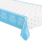 Babyshower Tafelkleed Blauw 2,13m, Verzenden, Nieuw