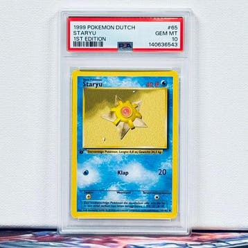 Pokémon Graded card - Staryu #65 1999 POKEMON Dutch 1st, Nieuw