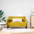 vidaXL Loveseat bank / zetel 109 cm fluweel geel, Huis en Inrichting, Zetels | Zetels, Verzenden, Nieuw