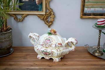 BASSANO - Tureen - Grandi dimensioni con Manici e mestolo -, Antiek en Kunst