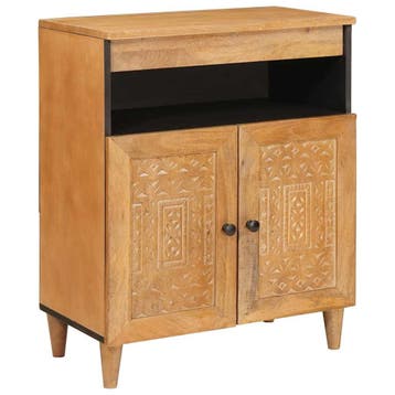 vidaXL Dressoir 60 x 33 x 75 cm Massief Mango Hout, Maison & Meubles, Verzenden