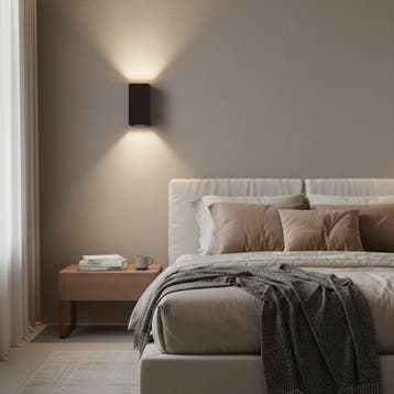 Wandlampen Pure Up en Down Wandlamp Zwart Binnenverlichting, Huis en Inrichting, Verzenden, Nieuw