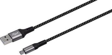 2dekans | Philips USB-A naar Micro USB Kabel 1,2m – Nylon –, Computers en Software, Pc- en Netwerkkabels, Ophalen of Verzenden