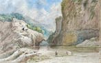Jules Laurens (1825-1901) - Paysage aux gorges