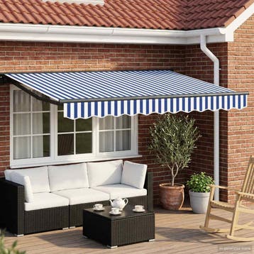 vidaXL Elektrische Zonneluifel 100% Polyester, Verzenden, Nieuw