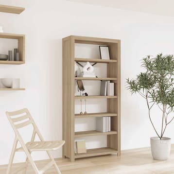vidaXL Boekenkast met 6 schappen 80x30x170 cm massief, Verzenden, Nieuw