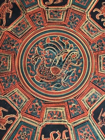 Doos (2) - Bamboe, lak - Betel
