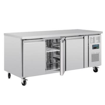 Polar U-serie 3-deurs Koelwerkbank met euronorm opslag 634L, Verzenden