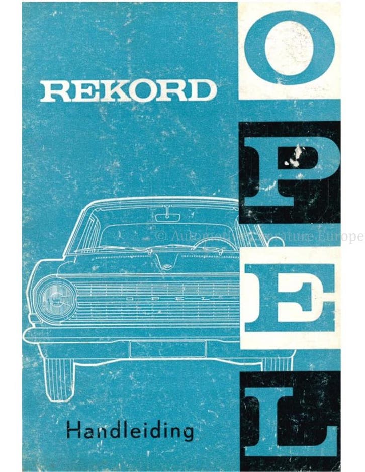 1963 OPEL REKORD INSTRUCTIEBOEKJE NEDERLANDS, Autos : Divers, Modes d'emploi & Notices d'utilisation