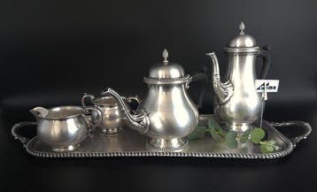 Barker-Ellis - Koffie- en theeservies (5) - .925 zilver, Antiek en Kunst