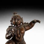 Beeld, dansende Krishna / devata – circa 1900 - 14.7 cm -