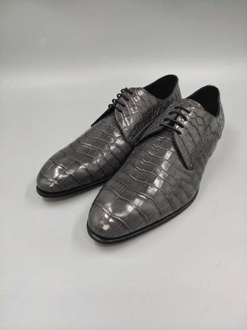 Dami-Crocodile-44- Black Derby - Veterschoenen - Maat: EU 44