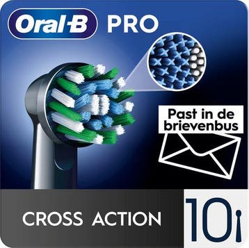 Oral-B Cross Action Pro - Opzetborstels Zwart - Met Clean..., Verzenden