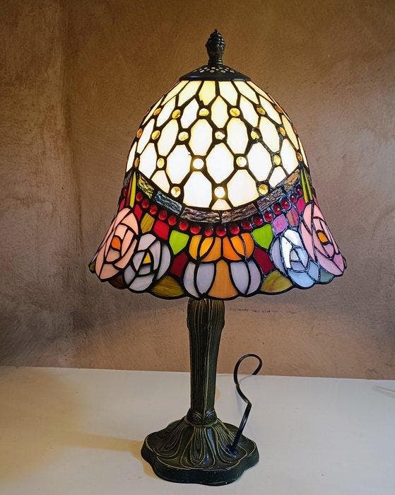 Estilo Tiffany - Lampe de table - Verre, Antiek en Kunst, Curiosa en Brocante