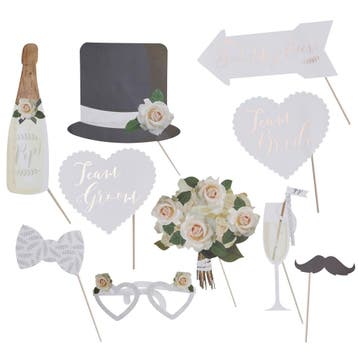 Bruiloft Photobooth Props 10st, Hobby en Vrije tijd, Feestartikelen, Verzenden, Nieuw