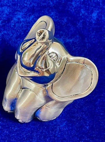Vin Argenti - Beeldje - Baby Playful Sitting Elephant - .925