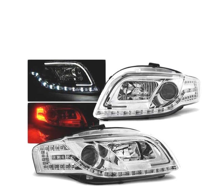 Phares Led Tube Light Pour Audi A4 B7 04-08 Chromé, Autos : Pièces & Accessoires, Éclairage, Envoi