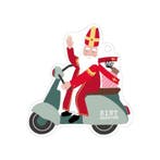 3x Cadeaulabel XL Sint op scooter (Per 3 stuks), Ophalen of Verzenden, Nieuw