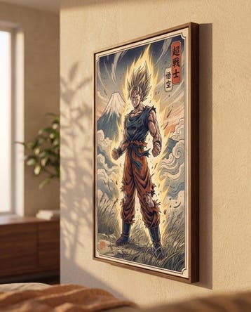 MEDSAN - Super Saiyan Ukiyo-e ( ) - UNIQUE WORK, Antiek en Kunst