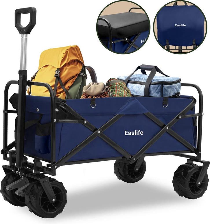 EasLife Bolderkar - Opvouwbaar - Bolderwagen - met Regen, Caravans en Kamperen, Bolderkarren, Nieuw, Verzenden