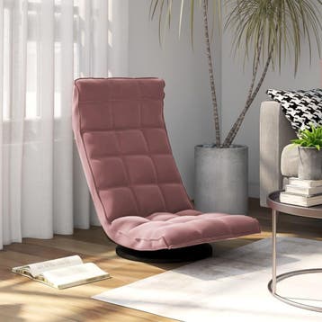 vidaXL Vloerstoel draaibaar fluweel roze, Maison & Meubles, Chaises, Verzenden