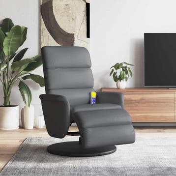 vidaXL Massagestoel verstelbaar met voetensteun kunstleer, Verzenden, Nieuw