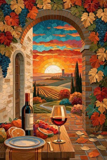 Iconica - Sunset over Chianti - unique 1/1 XXL (150 x 100