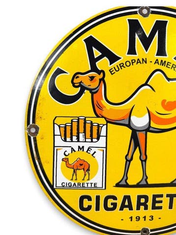 Camel - Emaille plaat - Emaille, Antiek en Kunst
