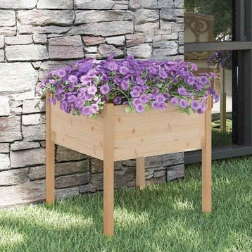 vidaXL Plantenbak 70x70x70 cm massief grenenhout, Verzenden, Nieuw
