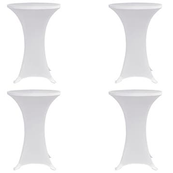 vidaXL Statafelhoes 4 st stretch Ø70 cm wit, Verzenden, Nieuw