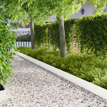 vidaXL Gazonrand 10 st 103 x 20 cm Staal Wit, Verzenden, Nieuw