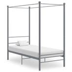 vidaXL Hemelbedframe metaal grijs 90x200 cm, Huis en Inrichting, Verzenden, Nieuw