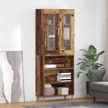 vidaXL Highboard Oud Hout 69,5 x 34 x 180 cm Gefabriceerd, Verzenden, Nieuw