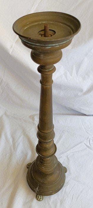 Kaarsenhouder - Messing - Antieke kandelaar - 49 cm