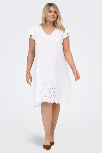 ONLY jurk borduursel 100%54Maat 46/48 (XL) of groter, Kleding | Dames, Verzenden, Nieuw, Maat 46/48 (XL) of groter, Overige kleuren
