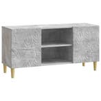 vidaXL TV Kast 102 x 34,5 x 50 cm Betongrijs Bewerkt hout, Huis en Inrichting, Kasten |Televisiemeubels, Verzenden, Nieuw