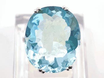 Zonder minimumprijs - Ring - 18 karaat Witgoud - 14.66ct., Nieuw