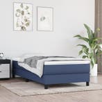 vidaXL Boxspring bed 80x200 cm stof blauw, Verzenden, Nieuw