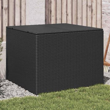 vidaXL Tuinbox 291 L poly rattan zwart, Verzenden