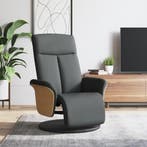 vidaXL Fauteuil verstelbaar met voetensteun stof donkergrijs, Verzenden, Nieuw