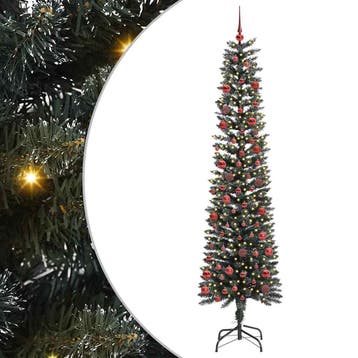 vidaXL Kunstkerstboom met 300 LED Groen 210 cm PVC en, Verzenden, Nieuw