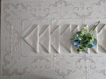 Nappe - 260 cm - 170 cm - nappe brodée à la main, Antiquités & Art
