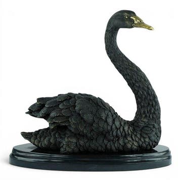 sculptuur, Elegant Swan - 7.2 kg - 30 cm - Brons, Marmer