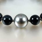 Bracelet Argent Perle - Pierres précieuses variées - Tahiti