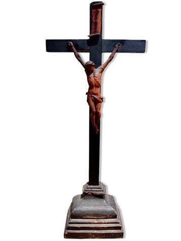 Crucifix - Hout - 1750-1800 - Antiek kruisbeeld - 60 cm