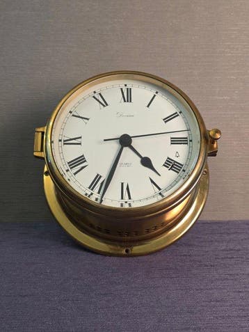 Wandklok - Devina Quartz - Messing - 1960-1970 - Vintage