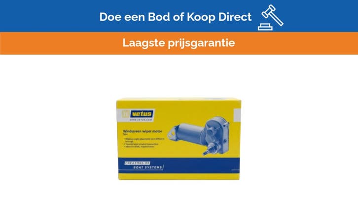 Bieden: Vetus RW08A Windscreenwiper Motor 12V 1 inch Shaft, Watersport en Boten, Bootonderdelen, Ophalen of Verzenden