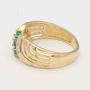 Bague - 18 carats Or jaune, Or blanc Diamant (Naturelle) -
