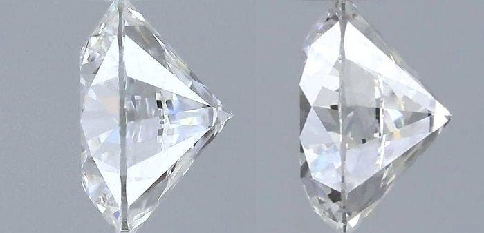 Zonder minimumprijs - 2 pcs Diamant (Natuurlijk) - 1.00 ct -, Handtassen en Accessoires, Edelstenen